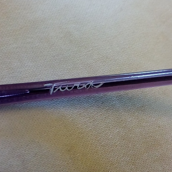 Tura Sunglasses Purple Frames EUC In Red Leather Case Model ? 887? - Picture 5 of 9